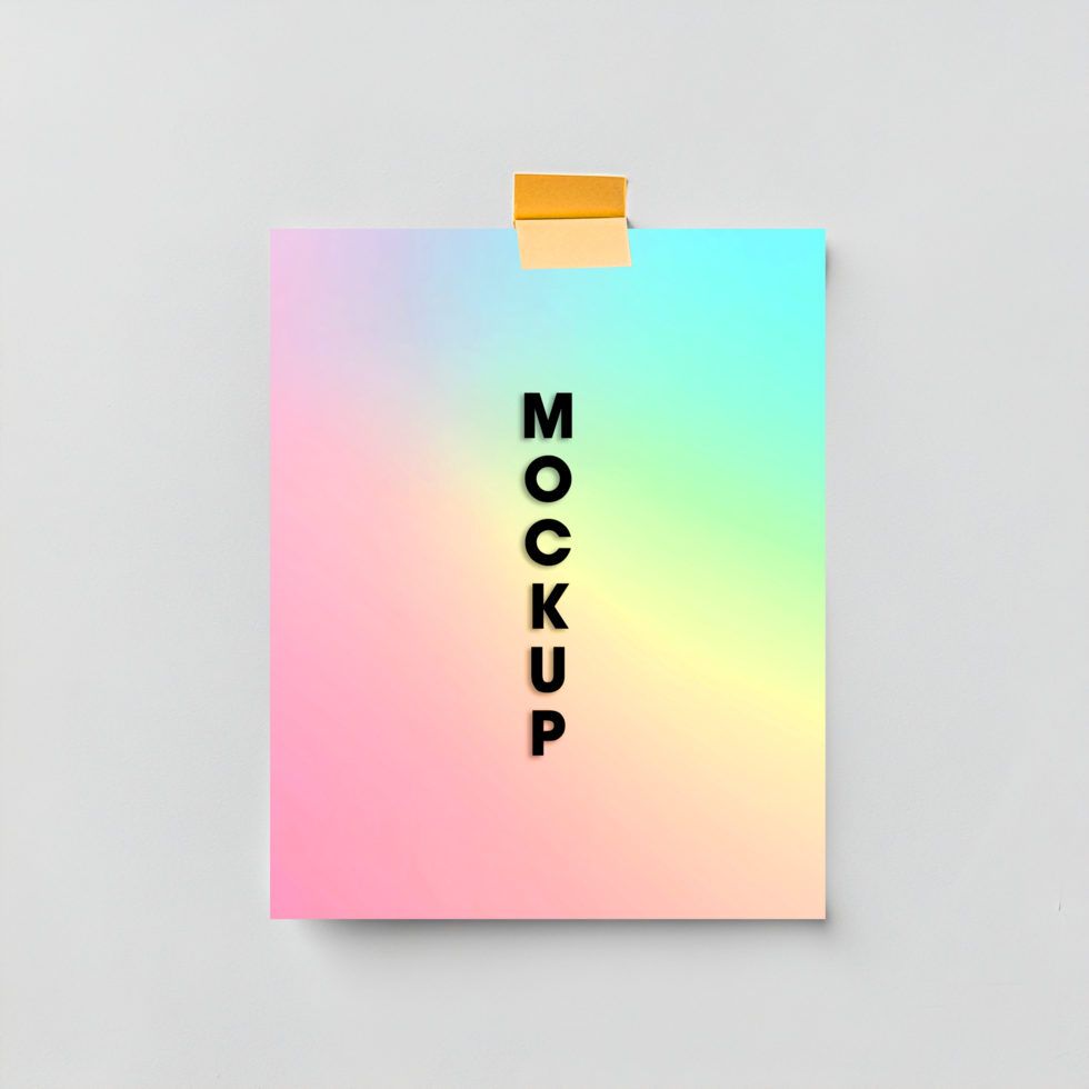 Gradient Pastel Rainbow Mockup Background for Branding Design psd