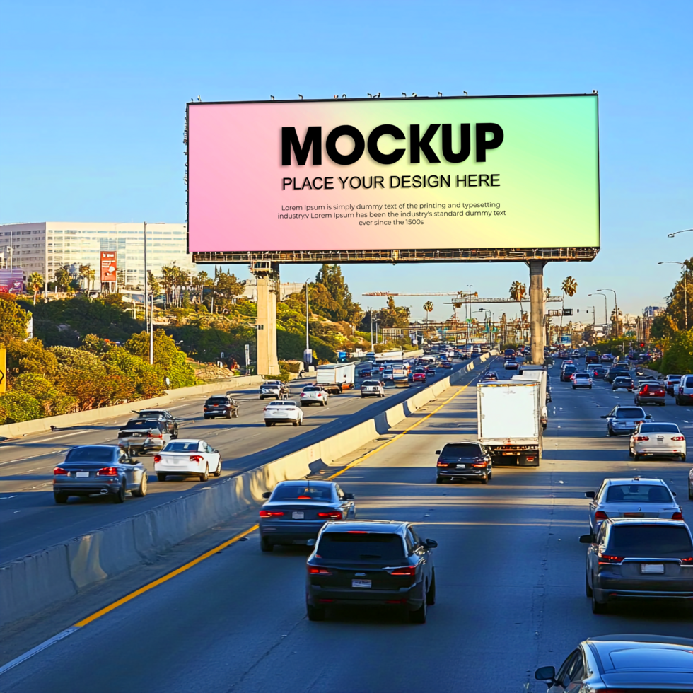 Billboard Mockup Highway Ad Design Template psd