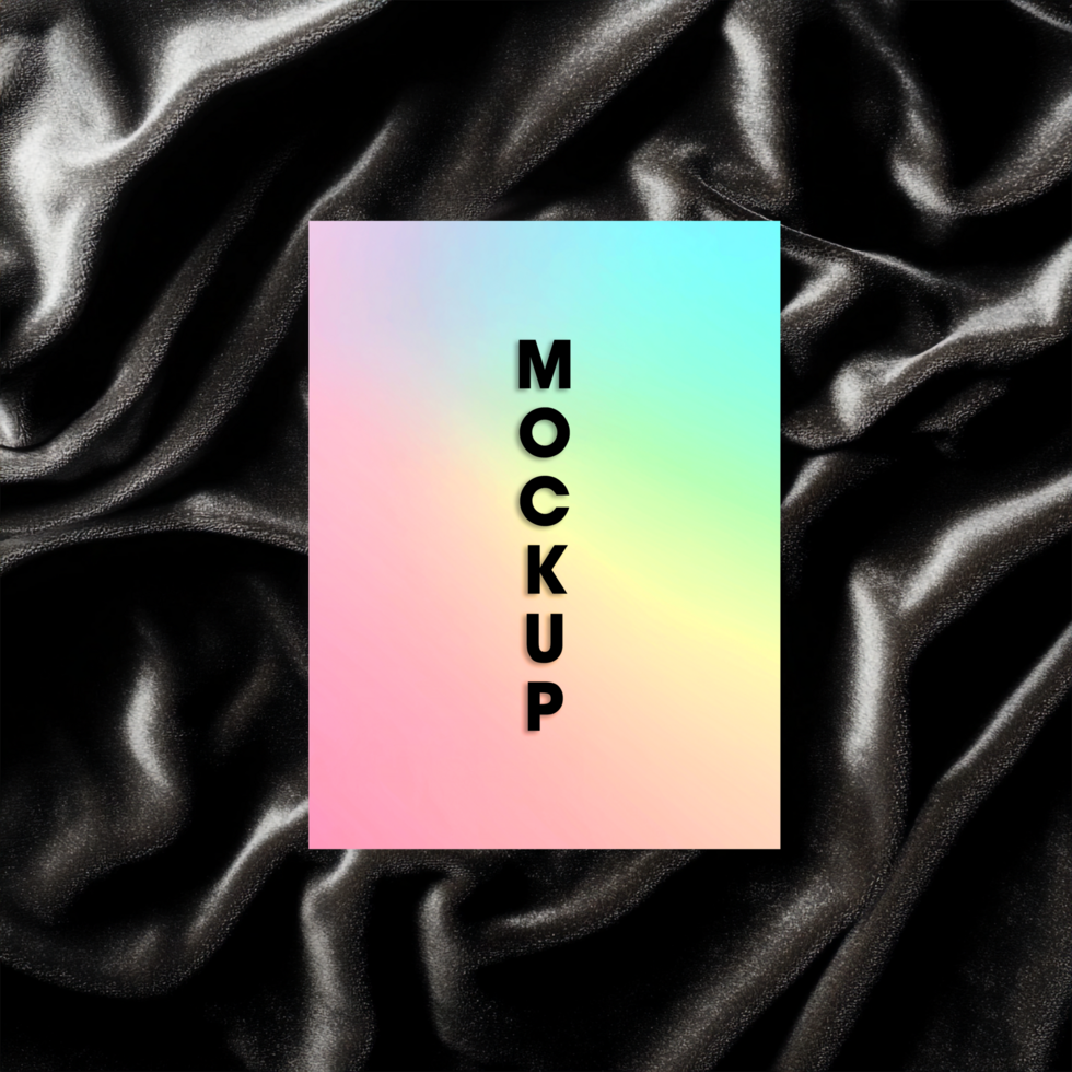 Black Velvet Mockup Elegant Gradient Background for Design Presentation psd