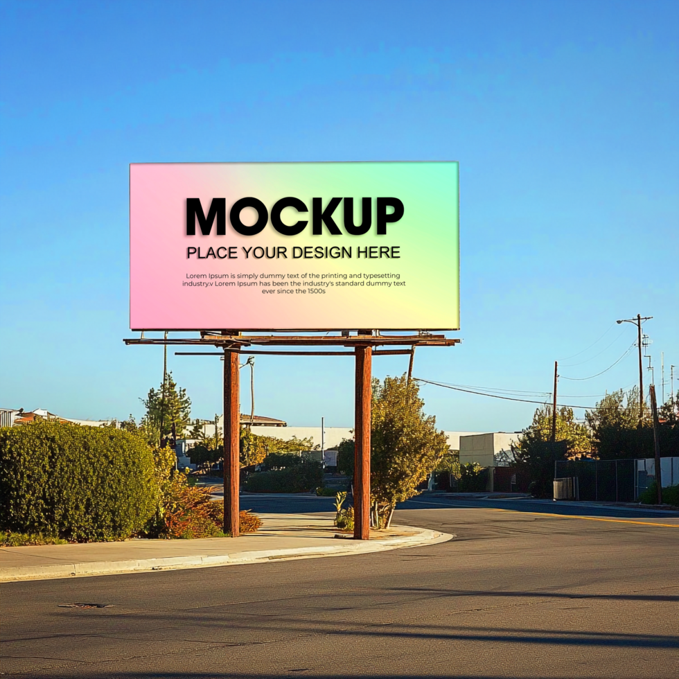 Billboard Mockup Outdoor Advertising Design psd