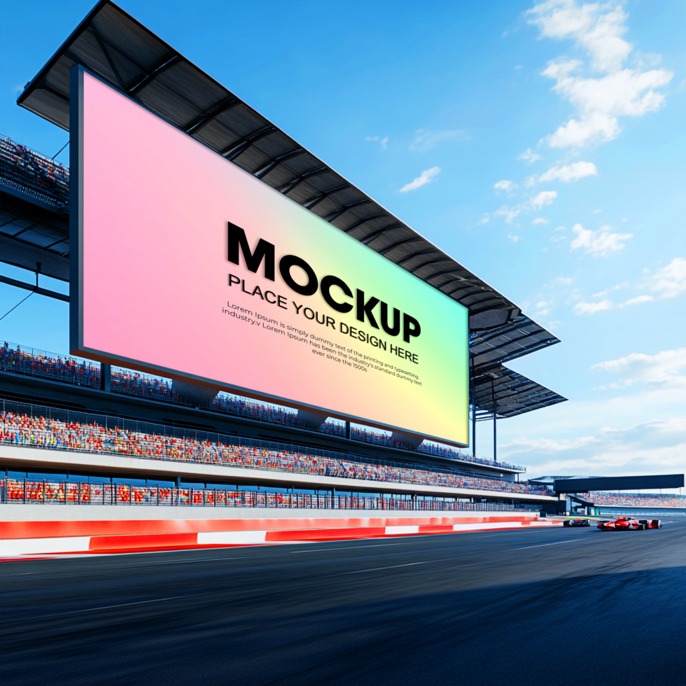 Stadium LED Screen Mockup Big Digital Display Advertisement psd