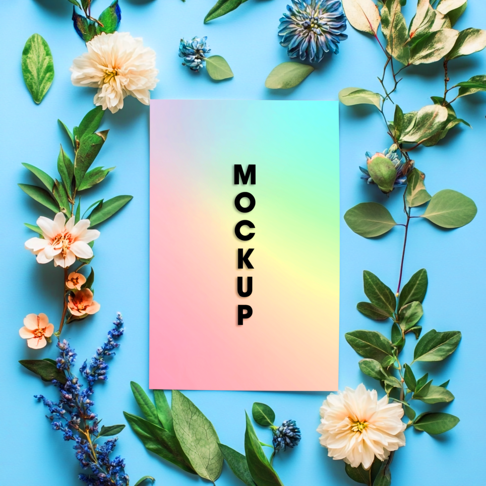 Pastel Floral Mockup A Beautiful Spring Background psd