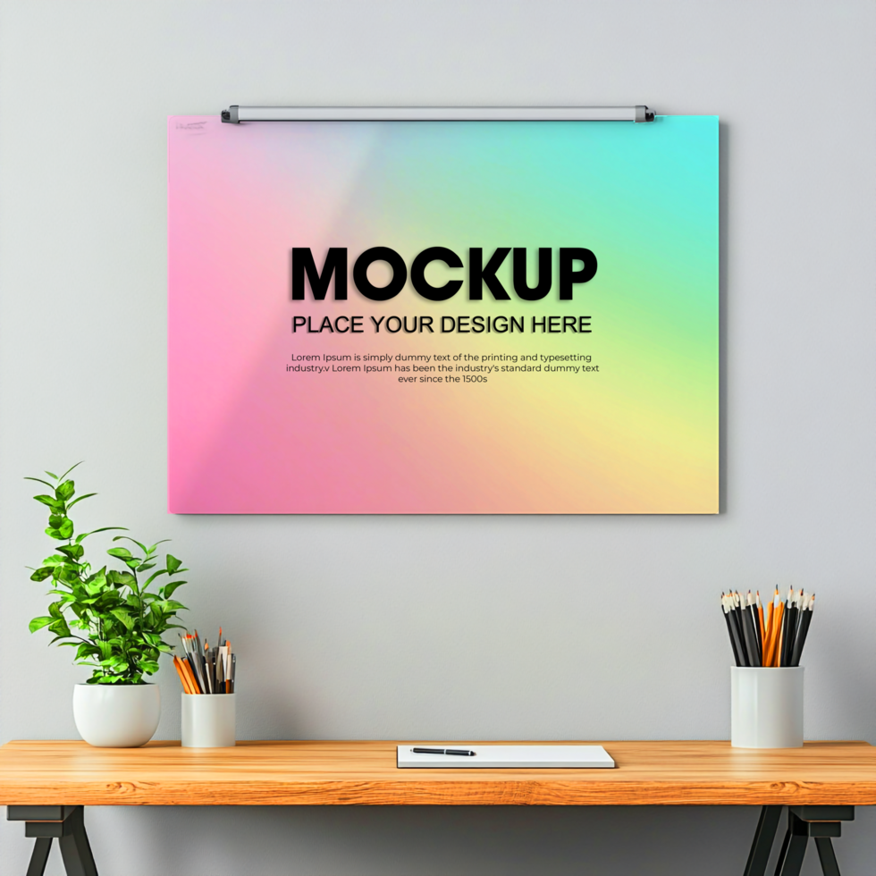 Pastel Rainbow Mockup Free Gradient Background Image psd