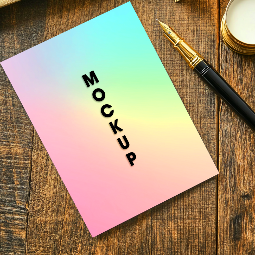 Pastel Rainbow Mockup Perfect for Branding and Design Projects psd