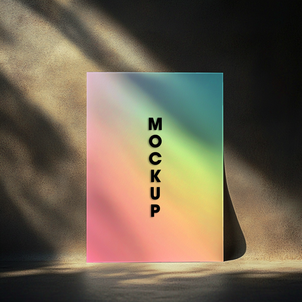 Vibrant Rainbow Gradient Mockup Showcase Your Design with Style psd