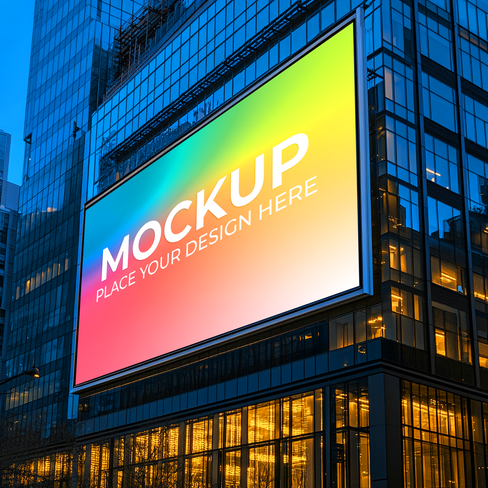 Billboard Mockup City Night Mockup Template psd