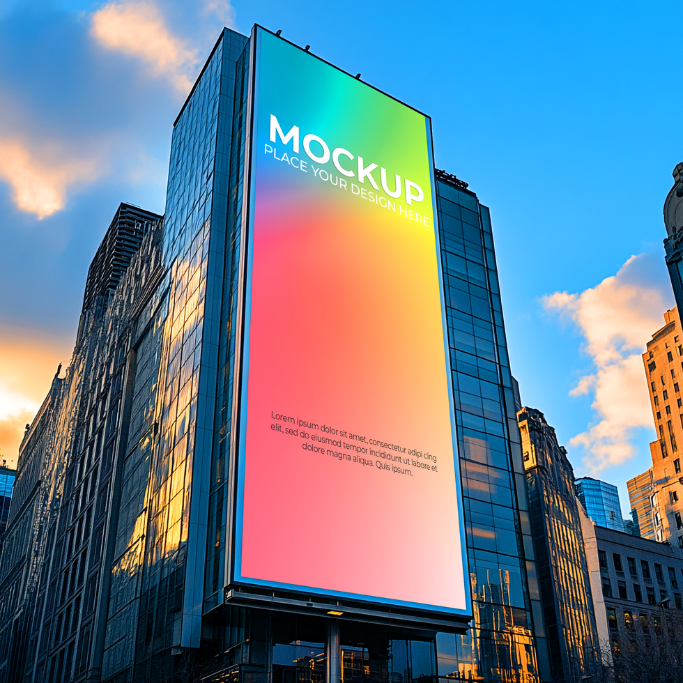 Billboard Mockup City Building Advertising Template Mockup Template psd