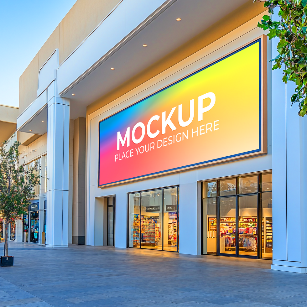 Large LED Screen Mockup Building Exterior Signage Advertising Display psd