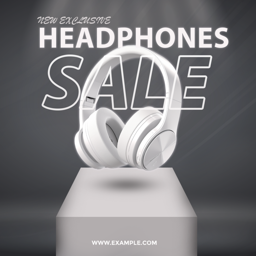 Headphones sale with white headphones psd