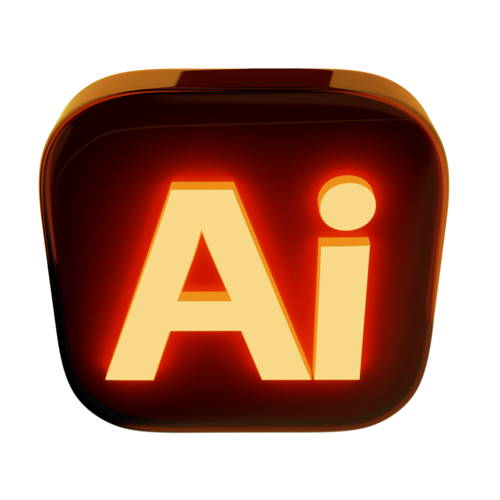 Adobe illustrator isolated on transparent background Adobe illustrator glow icon png