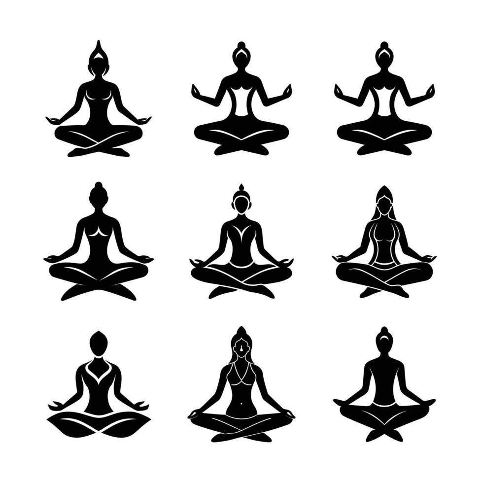 yoga design icon art vector