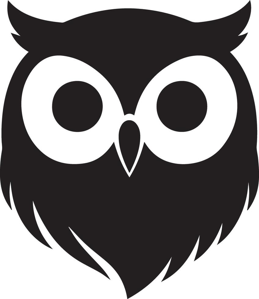 Wise Owl Silhouette Illustration vector