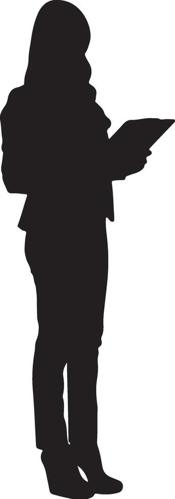 business woman silhouette vector