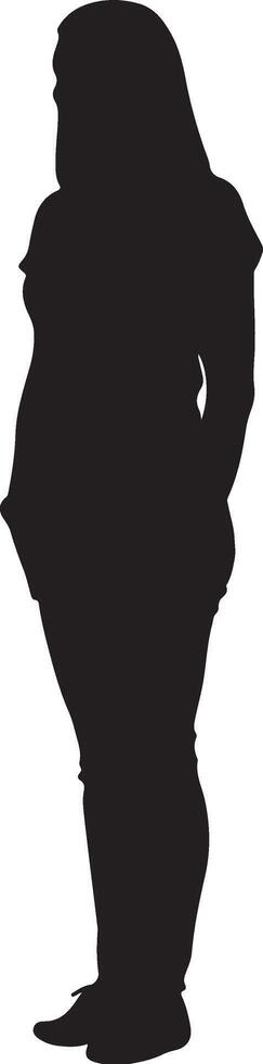 Man standing silhouette vector