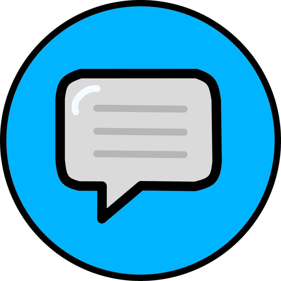 Flat Design Chat Icon - Modern Messaging Symbol vector
