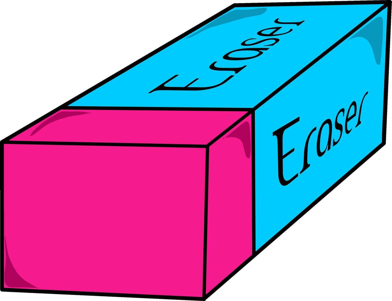 eraser icon, eraser illustration-simple illustration of eraser, perfect for eraser logos and icons vector