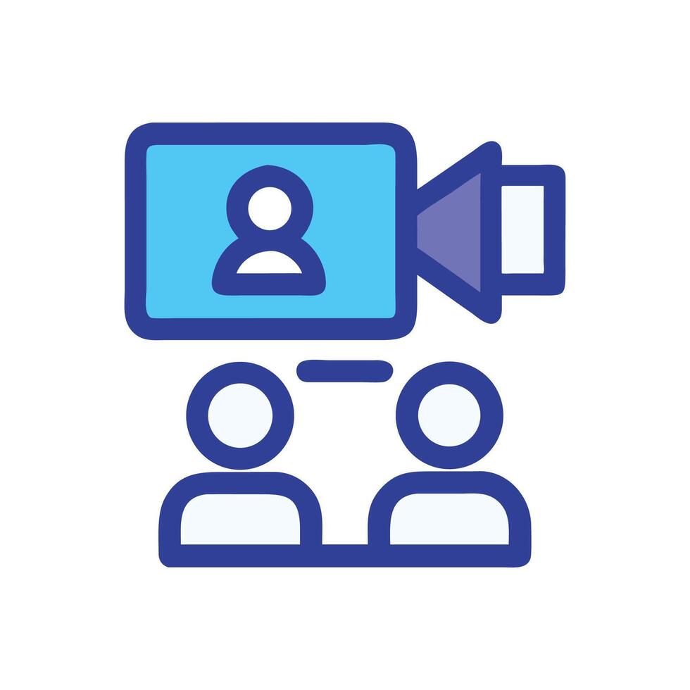 Conference, Team Meeting, Webinar icon vector
