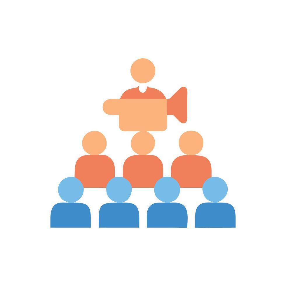 Team with Director and Camera Icon Style vector