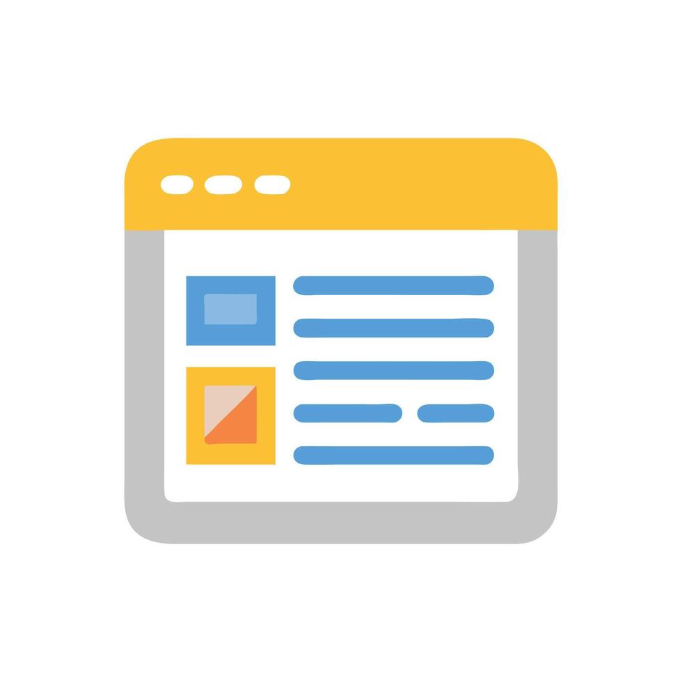 Browser Window Icon for Website or Application Design vector