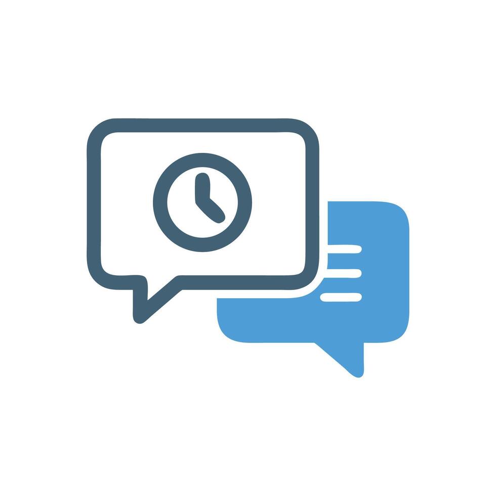 Time management and communication meeting schedule icon concept vector