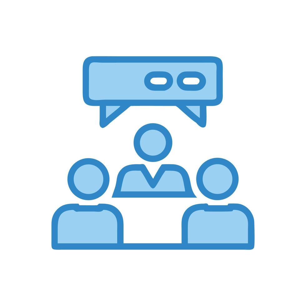 Team communication and meeting concept on black background vector