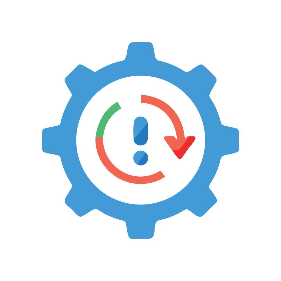 Software Update and Error Fix Illustration with Gears vector