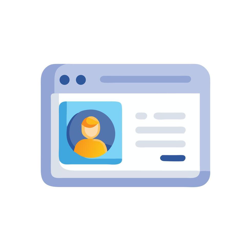 Profile Page Interface Design, User, Account, Identity vector