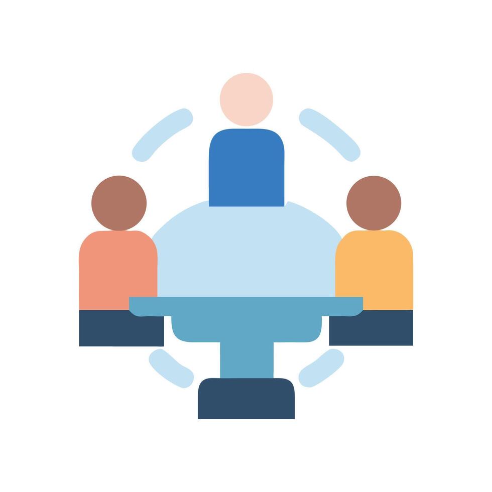 Teamwork collaboration, conference, business meeting abstract concept vector