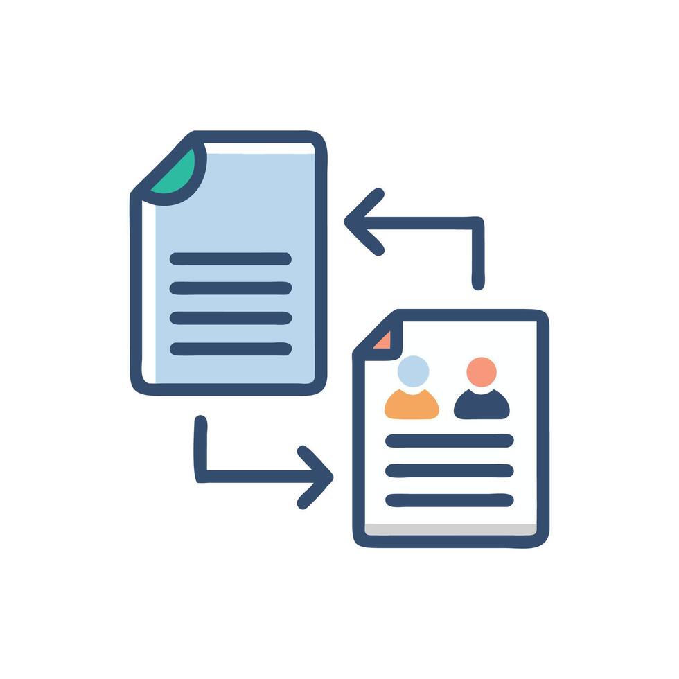 Data migration, transfer, transformation, integration, and ETL process vector