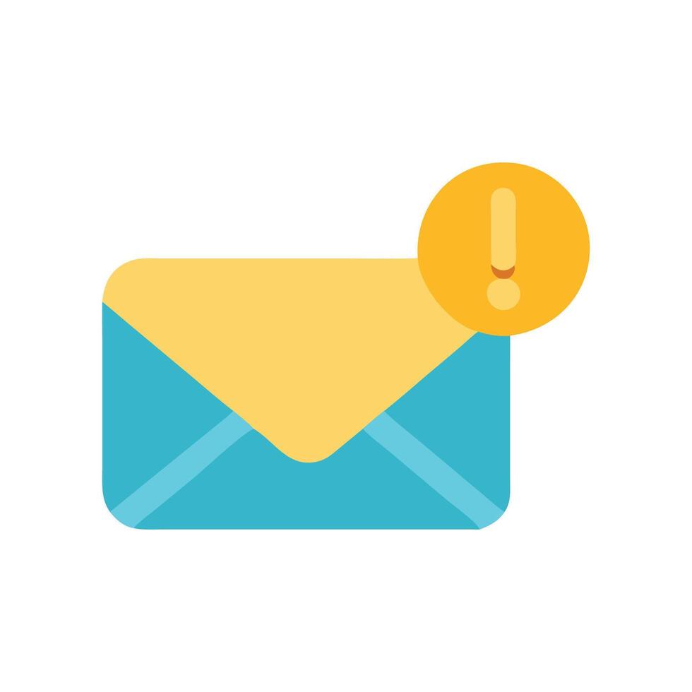 Urgent Email Notification Icon for Messaging and Communication vector