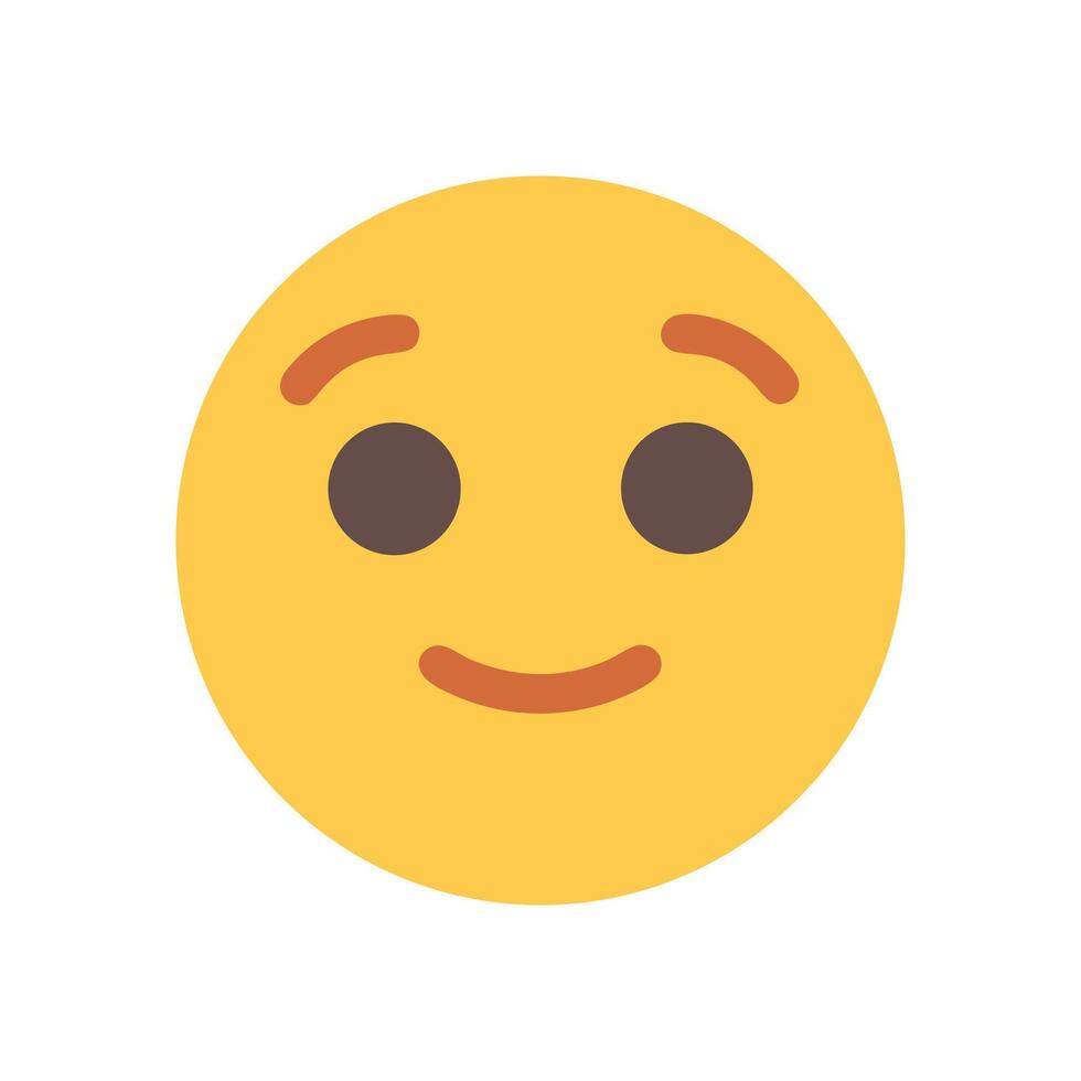 Slightly Smiling Face Emoji Illustration on Black Background vector