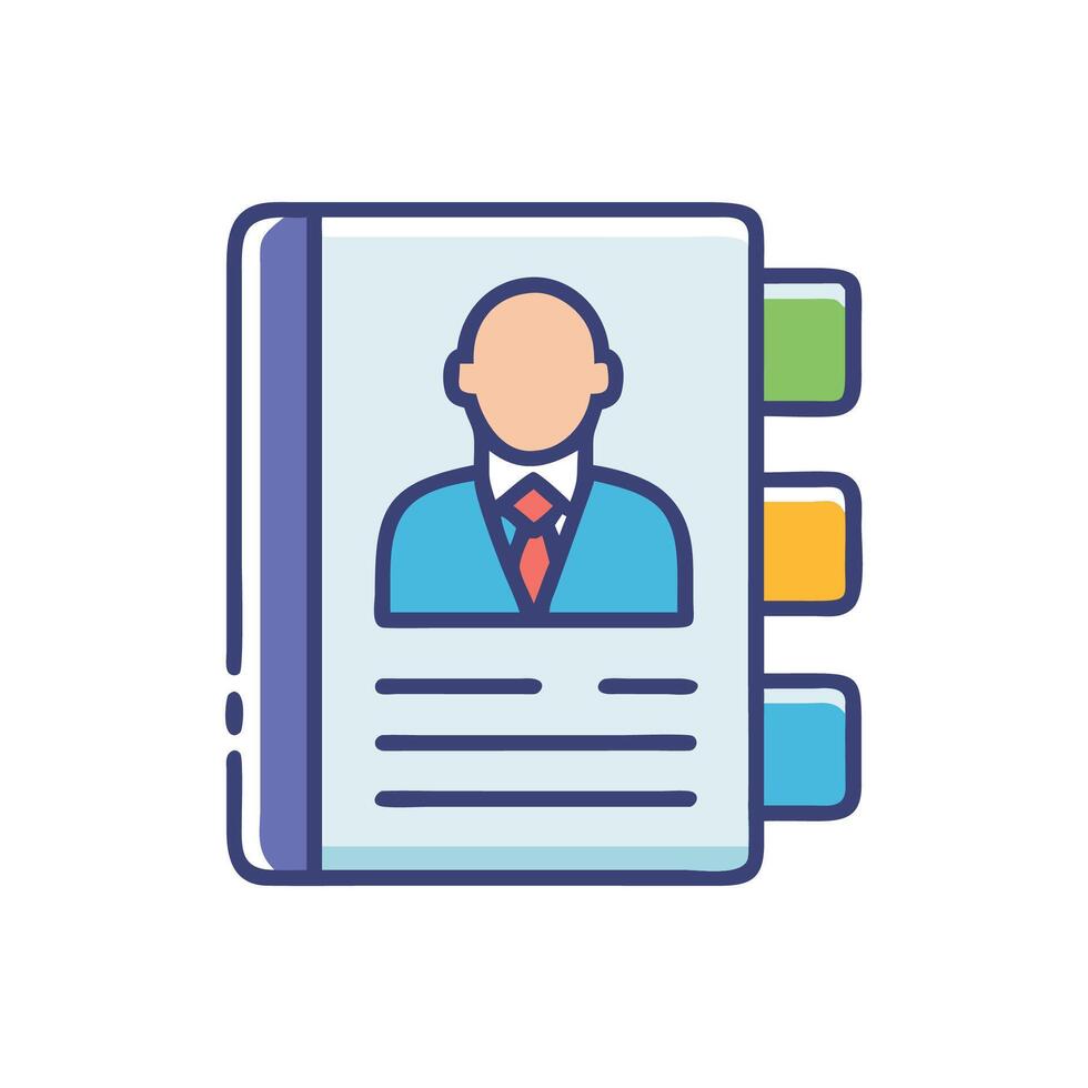 Business contact book, address book, directory illustration vector
