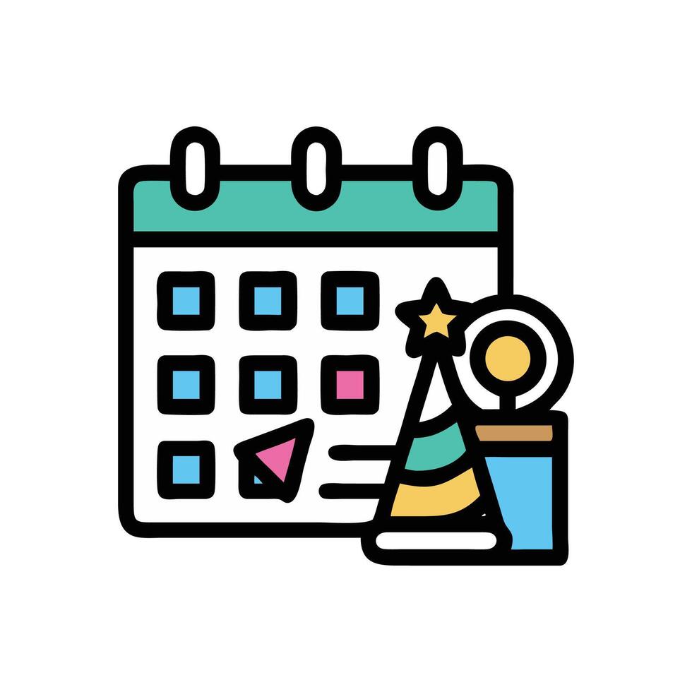 Festive Calendar Celebrate Events and Milestones with Joy vector
