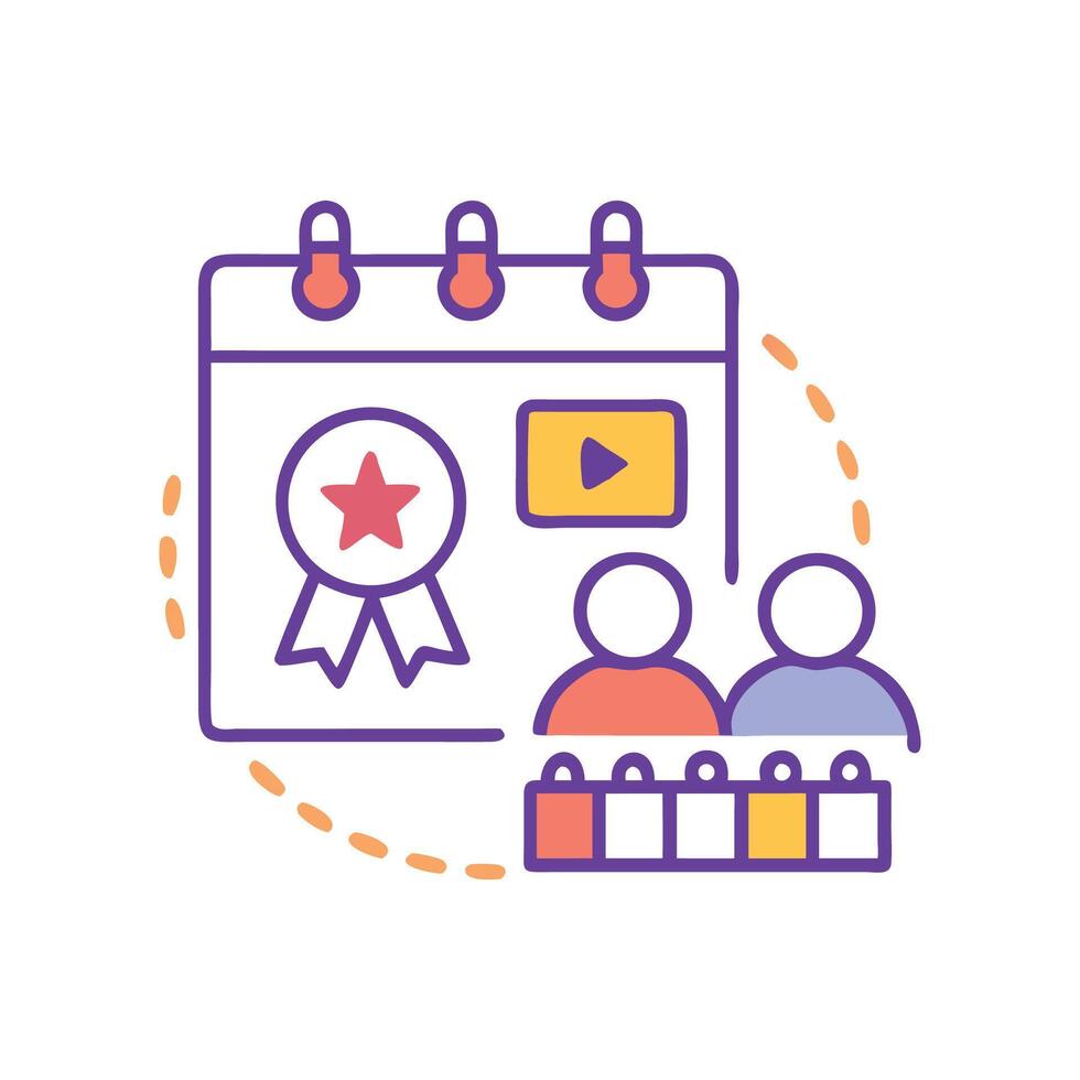 Scheduled event, webinar, or conference announcement icon vector