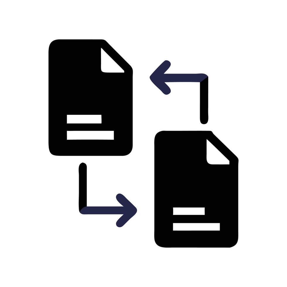 Opposite Arrows in the Dark Illustrate Reversal Concept vector