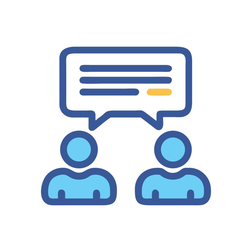 People Communication Dialogue Icon, Connection, Business Discussion Concept vector