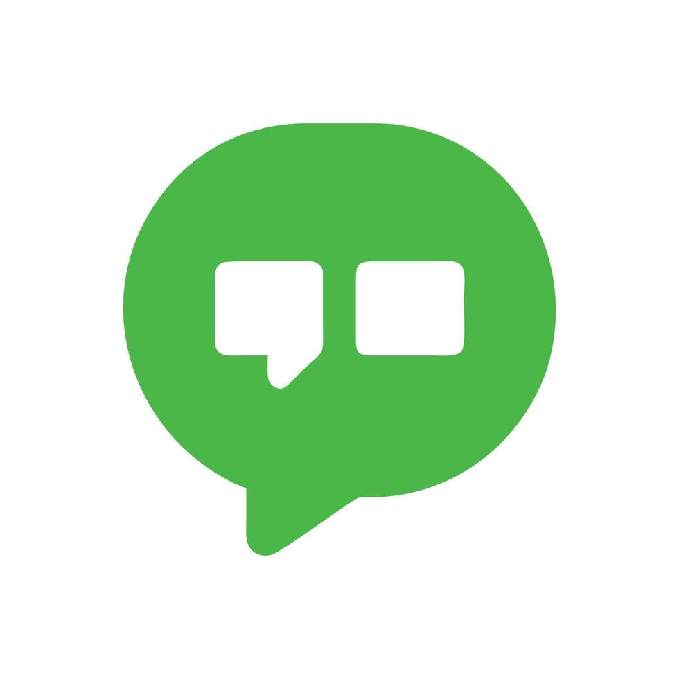 Lime Green Messaging Bubble Icon on Black Background vector