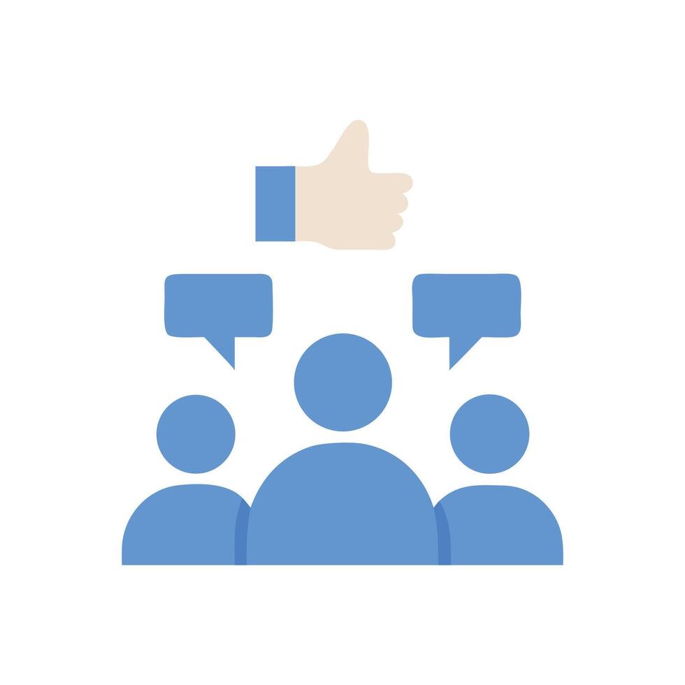 Social Media Engagement Team, Like, Feedback, Community, Support vector
