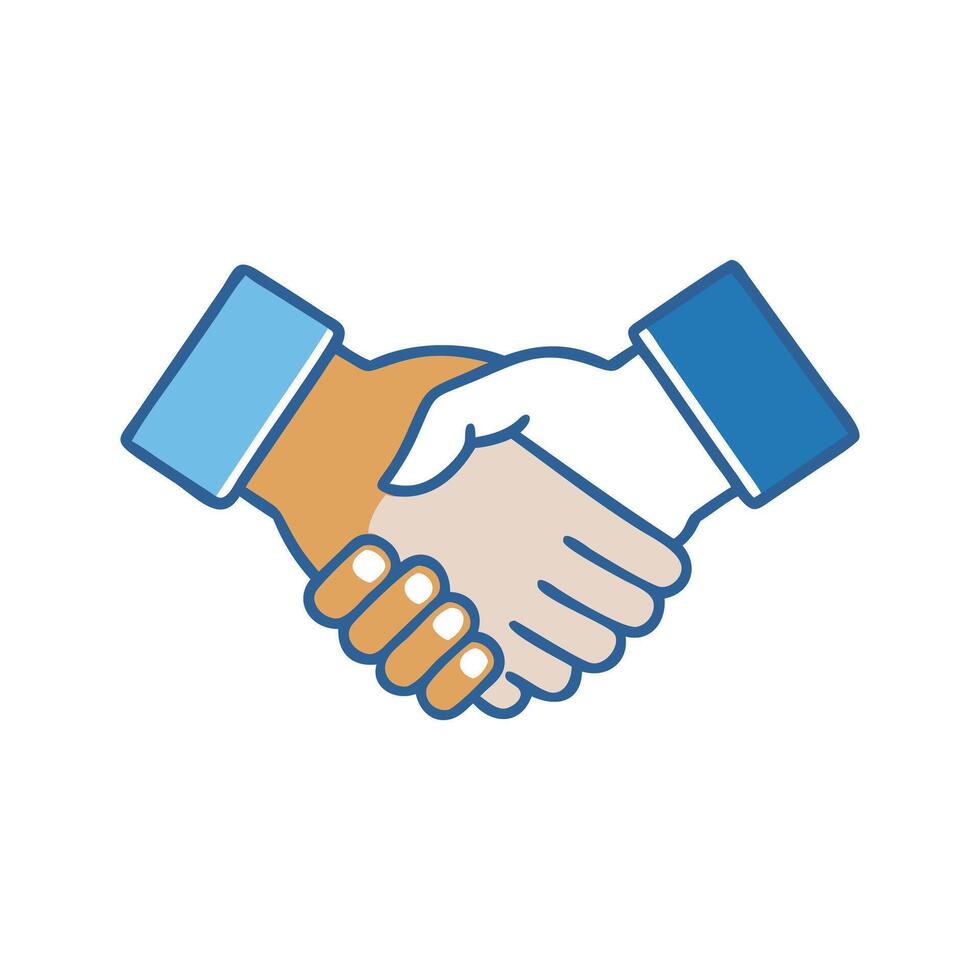 Diverse Handshake Symbolizing Agreement, Partnership and Success vector