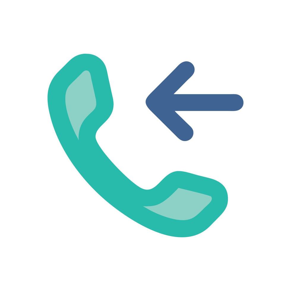 Incoming Call Icon on Black Background Illustration vector