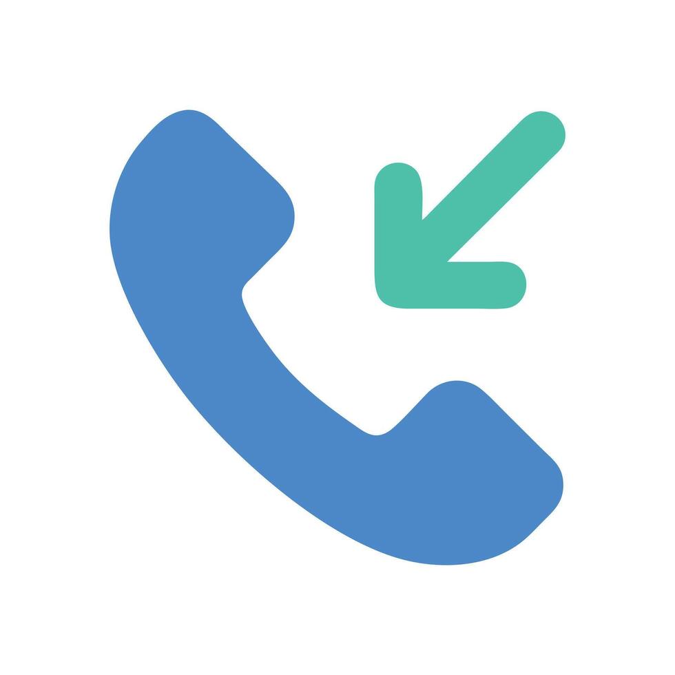 Incoming call illustration on black background for communication vector