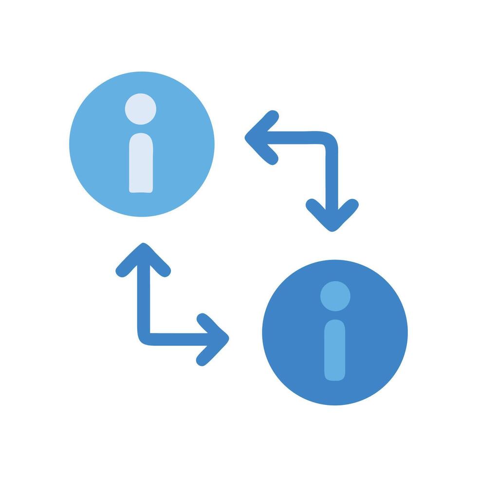 Information exchange loop symbol, concept of FAQ and knowledge vector