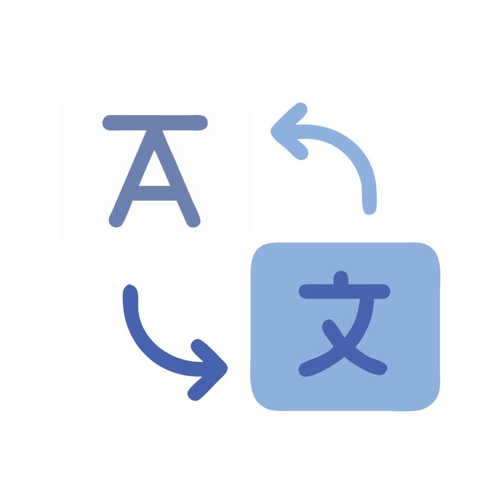 Language Translation Icon English to Chinese Conversion vector