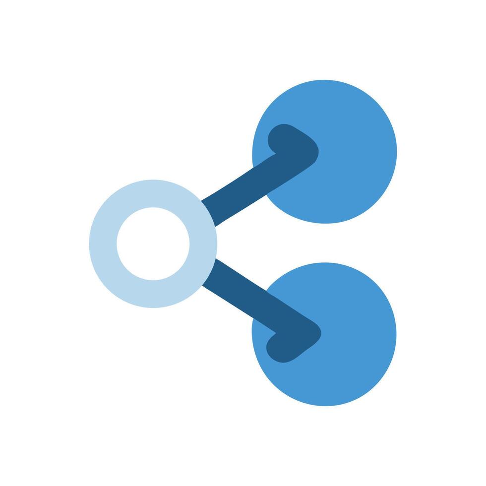 Blue share icon with black background illustration design vector
