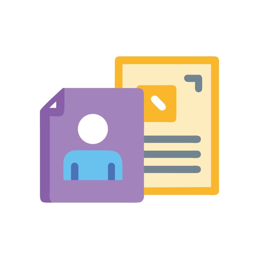 Personal Information Documents Application Form and Identity Icon vector