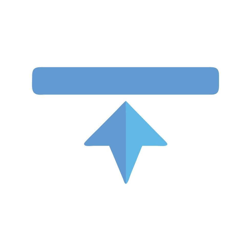 Blue upload icon on a black background image vector