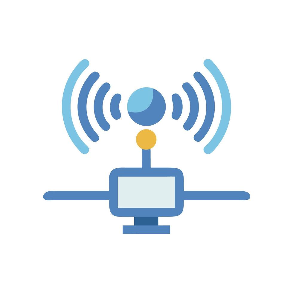 Wireless network symbol, internet connectivity, wifi, communication icon vector