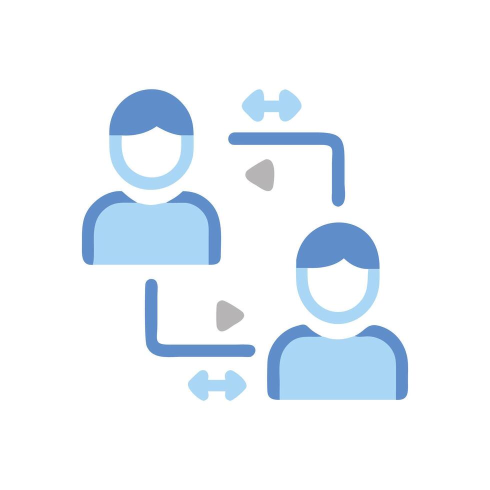 Data Exchange, Collaboration, Communication, Feedback, Interaction, Users vector