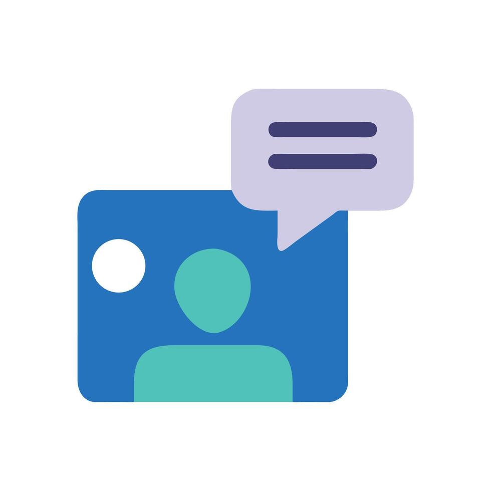 Online social media communication, messaging icon illustration vector