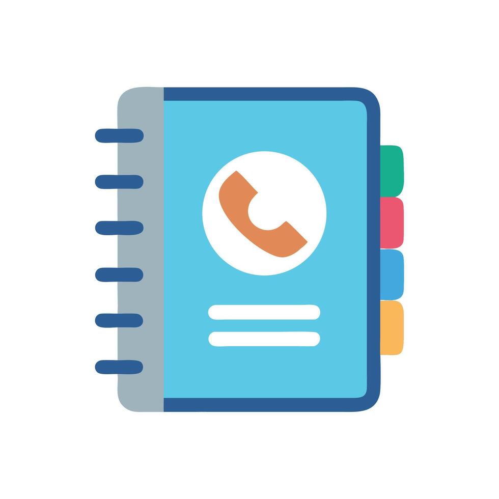 Phone book icon with contact information graphic design vector